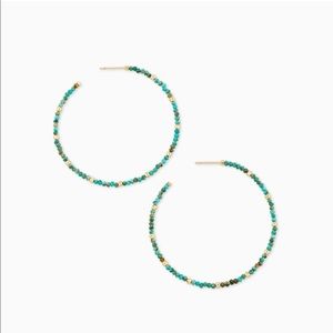 Kendra Scott Scarlet Gold Hoop Earrings In Turquoise